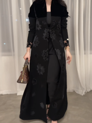 Floral Fashion Slim-Fit Elegant Robe