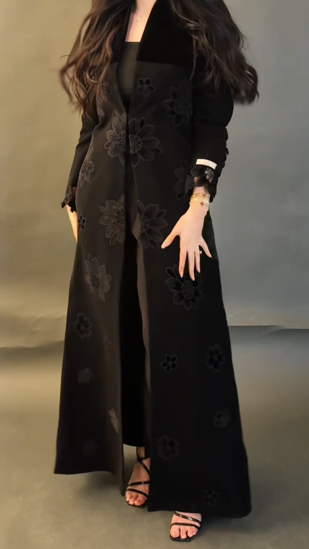 Floral Fashion Slim-Fit Elegant Robe