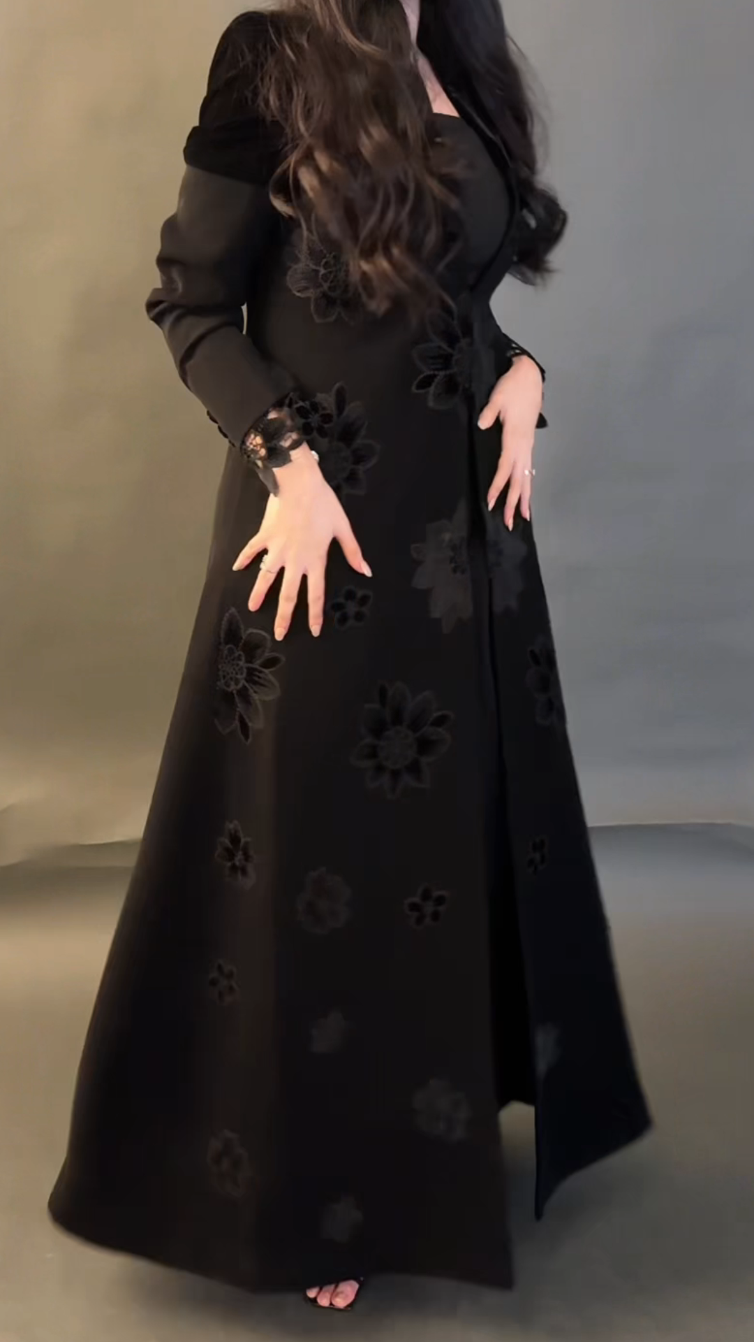 Floral Fashion Slim-Fit Elegant Robe