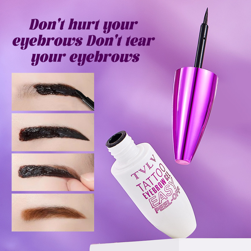 Peel-off waterproof long-lasting eyebrow gel